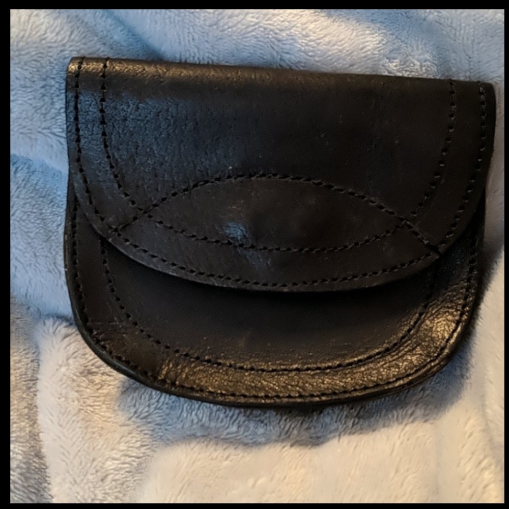 Black Leather Women's Belt Bag